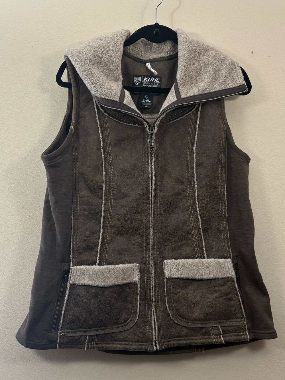 Kuhl Projekt Dani Sherpa Vest women’s XL hiking camping vintage aesthetic winter